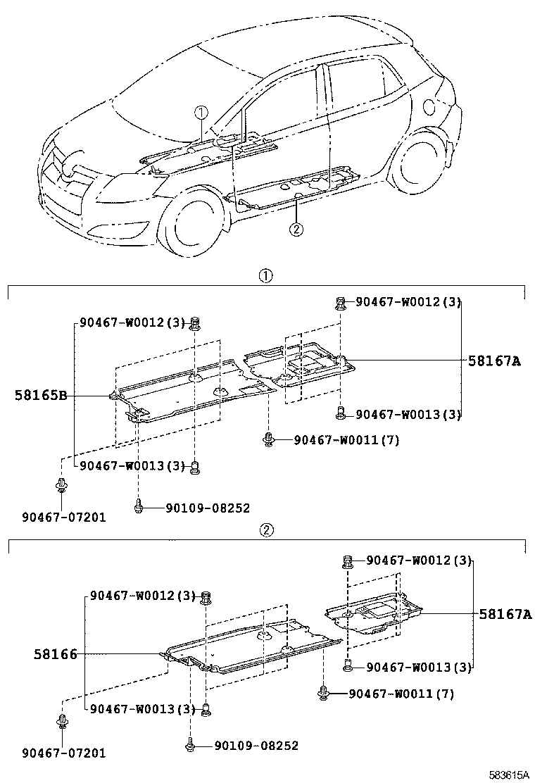  AURIS HYBRID UKP |  FLOOR PAN LOWER BACK PANEL