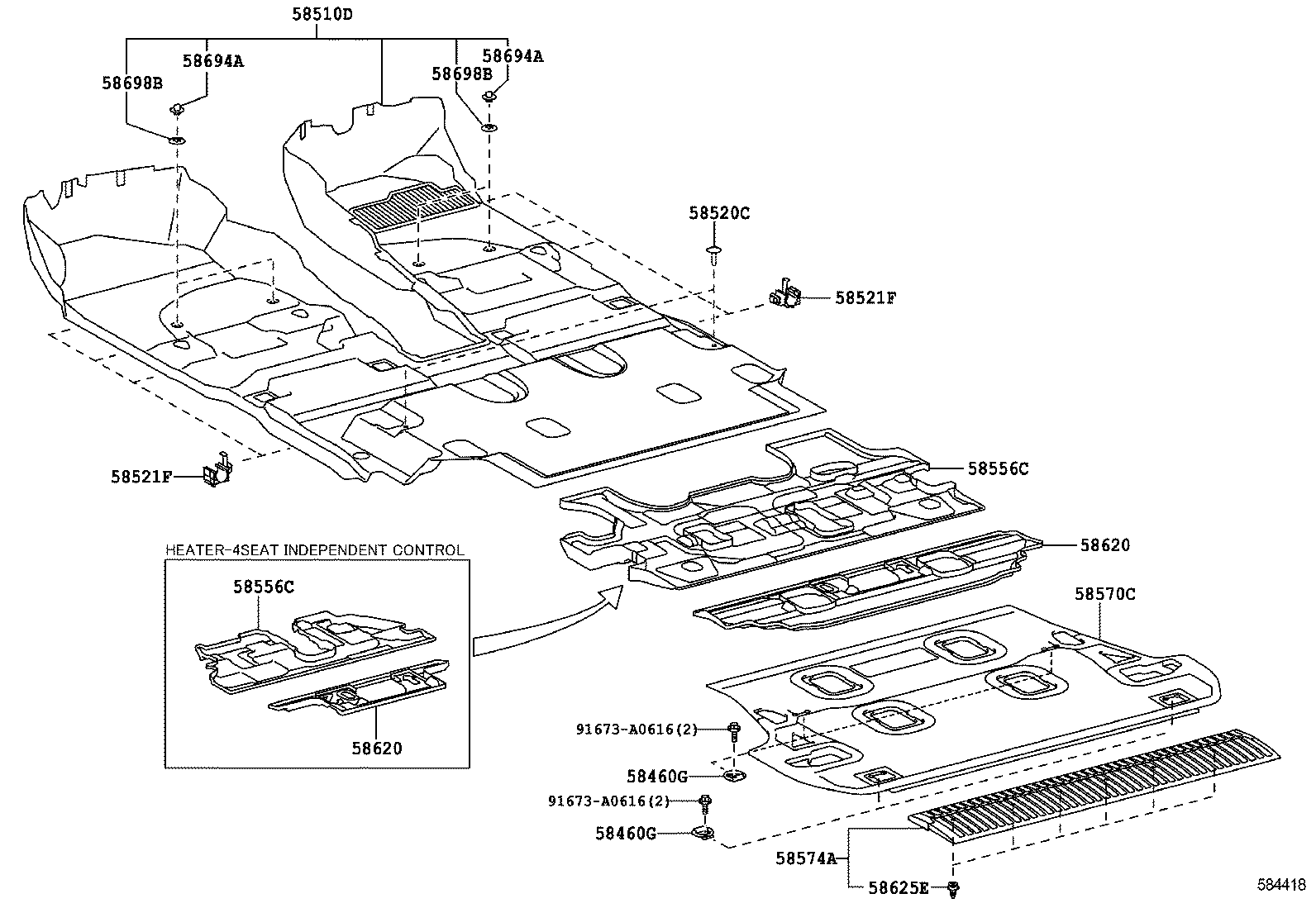  LAND CRUISER 200 202 |  FLOOR MAT SILENCER PAD