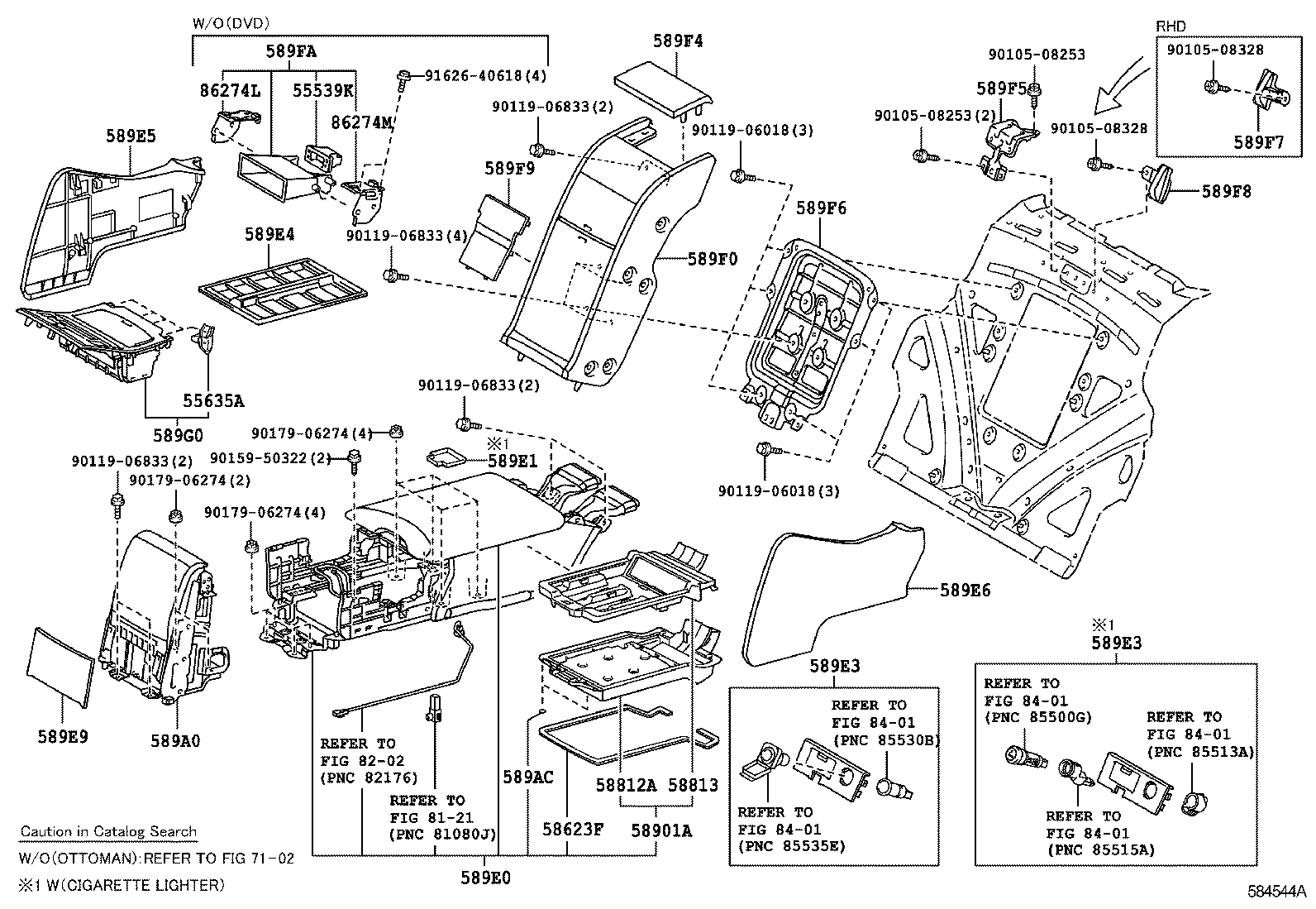  LS460 460L |  CONSOLE BOX BRACKET