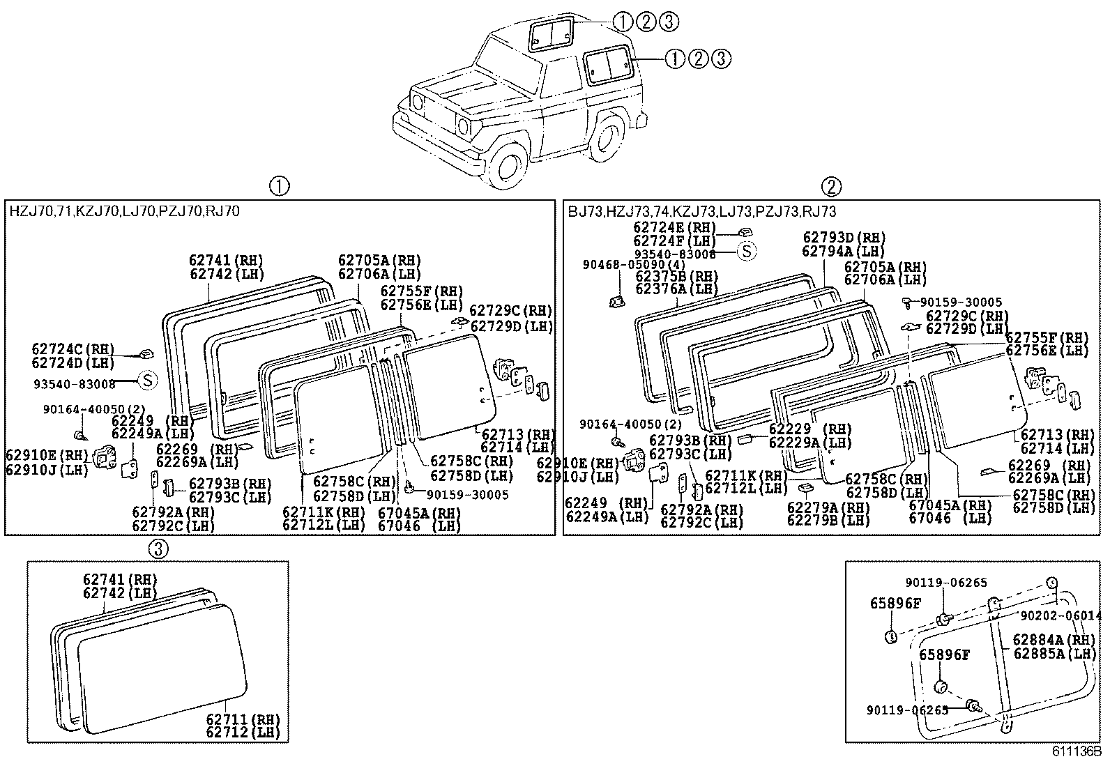  LAND CRUISER 70 |  SIDE WINDOW