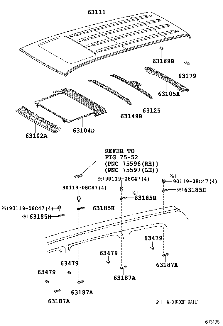  LAND CRUISER 200 202 |  ROOF PANEL BACK PANEL