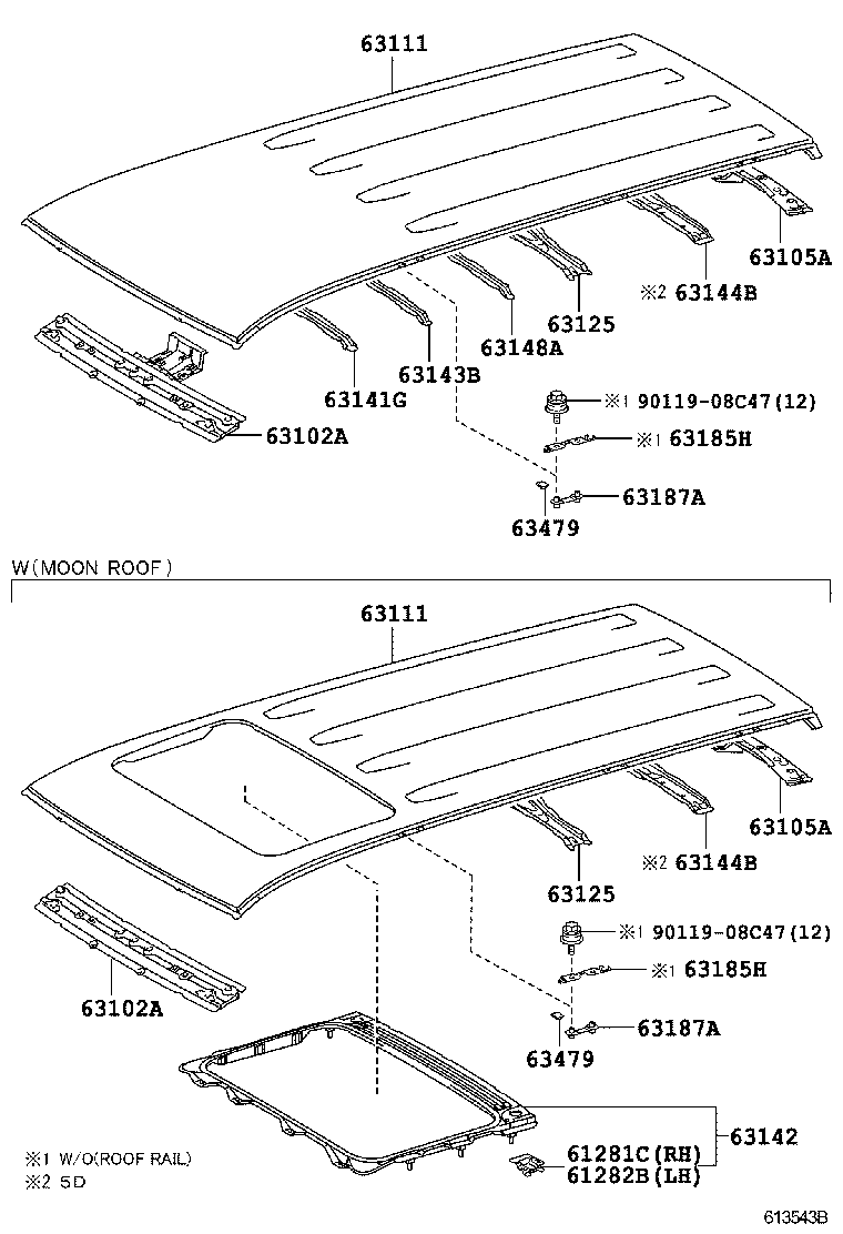  LAND CRUISER 150 |  ROOF PANEL BACK PANEL