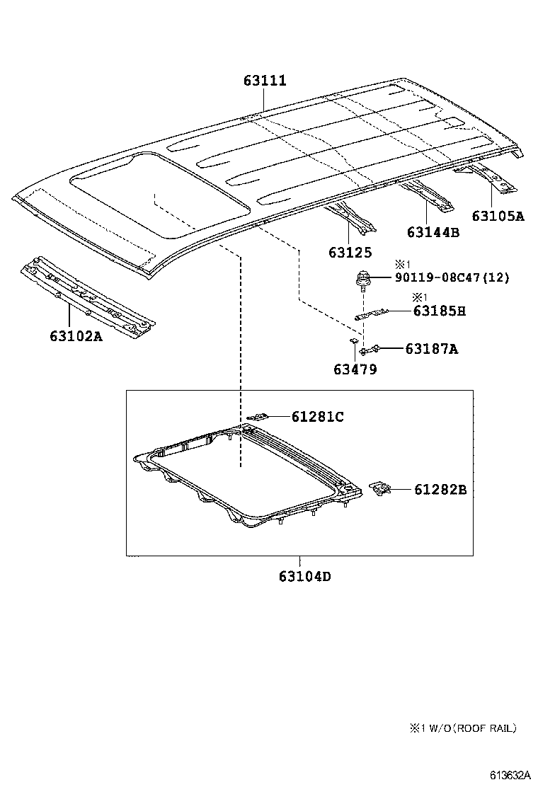  GX460 |  ROOF PANEL BACK PANEL