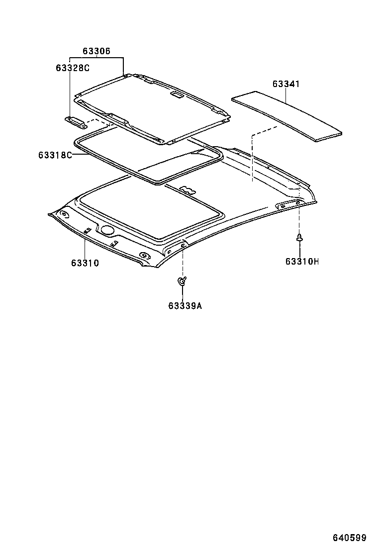  YARIS |  ROOF HEADLINING SILENCER PAD