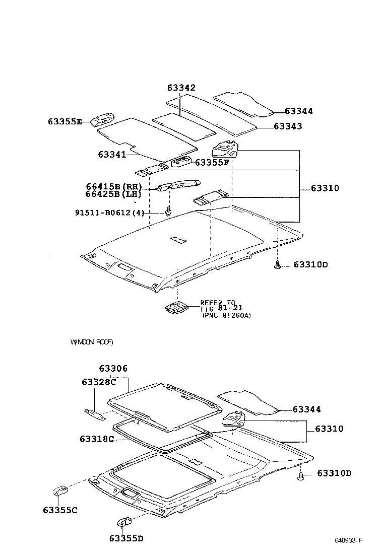  IS200 300 |  ROOF HEADLINING SILENCER PAD