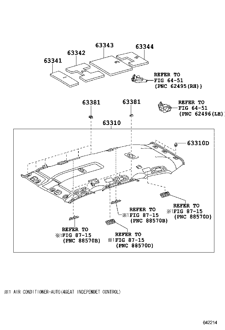  LAND CRUISER 200 202 |  ROOF HEADLINING SILENCER PAD