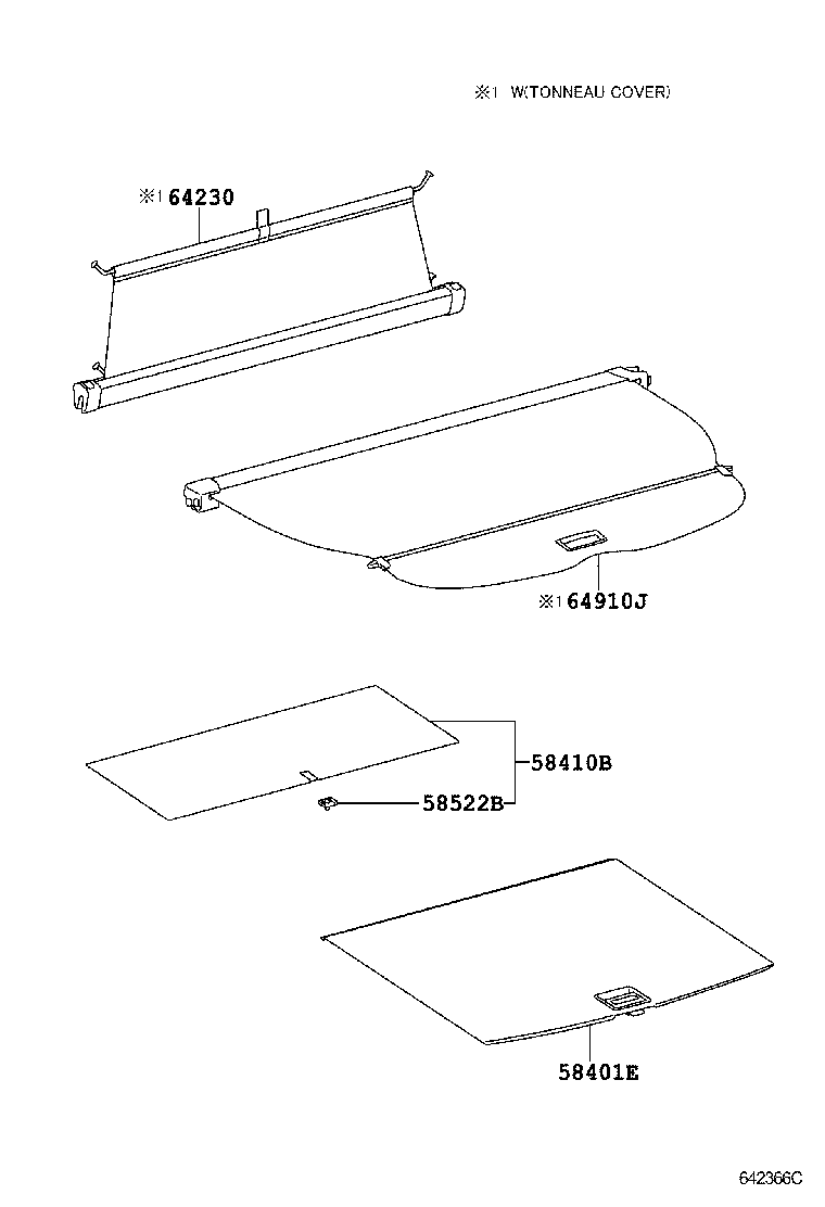  AVENSIS |  DECK BOARD DECK TRIM COVER