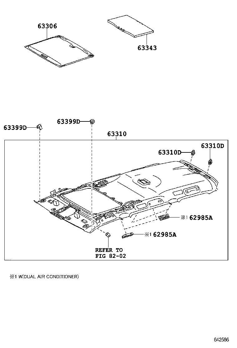  GX460 |  ROOF HEADLINING SILENCER PAD