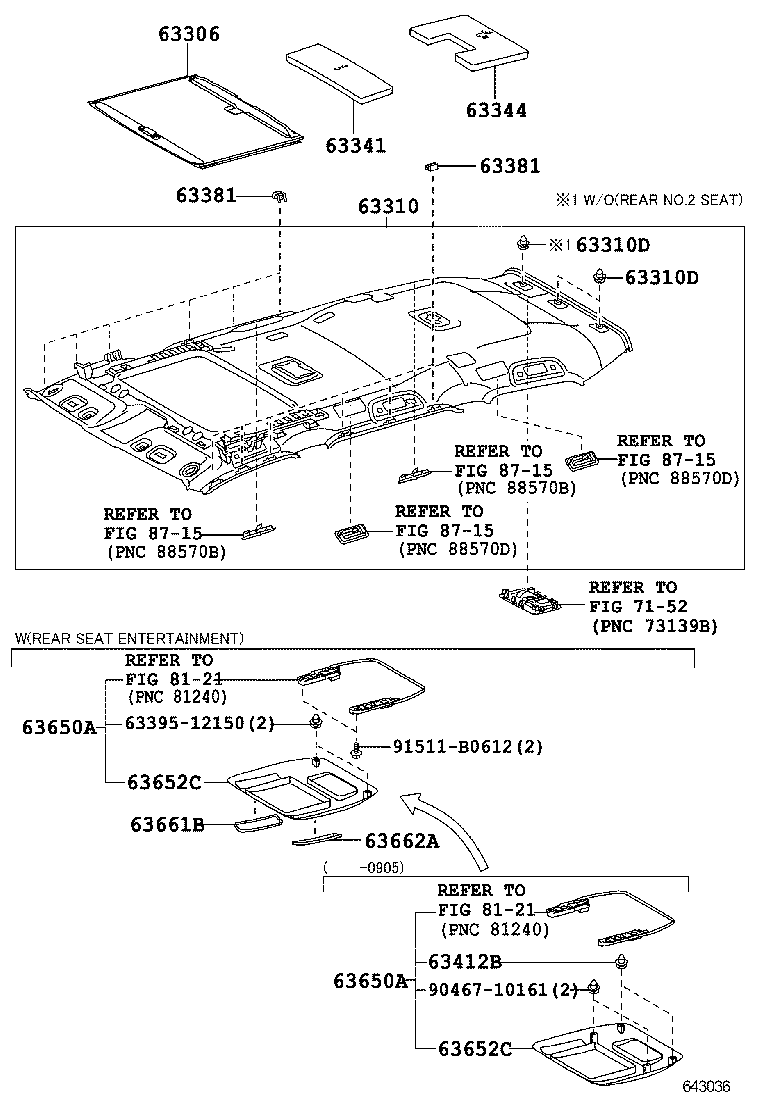  LX570 |  ROOF HEADLINING SILENCER PAD