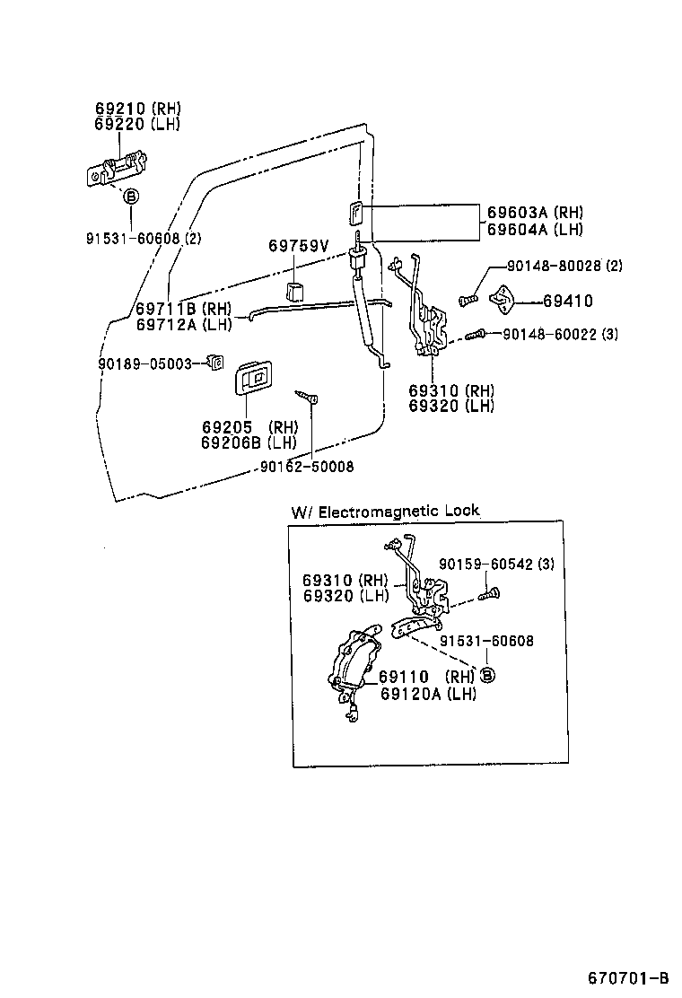  LAND CRUISER 70 |  FRONT DOOR LOCK HANDLE