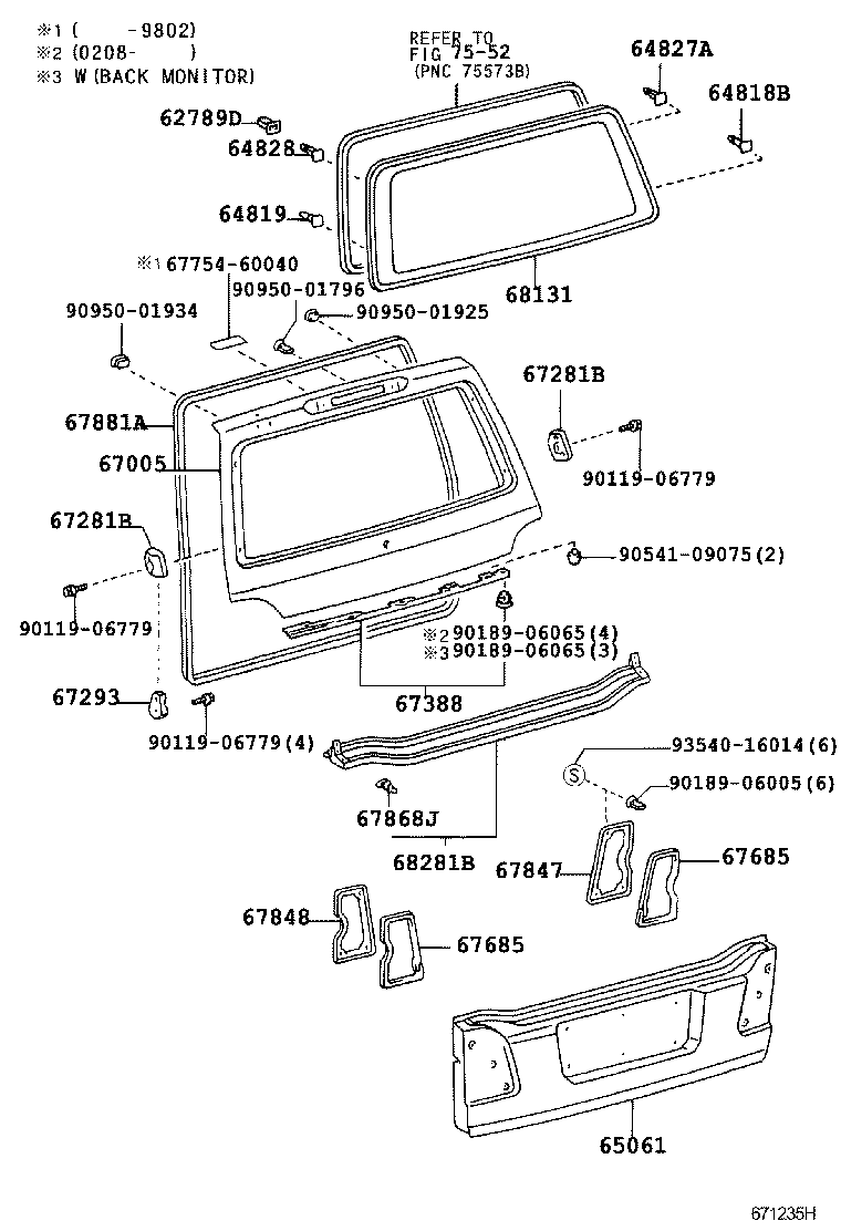  LAND CRUISER 100 105 |  BACK DOOR PANEL GLASS