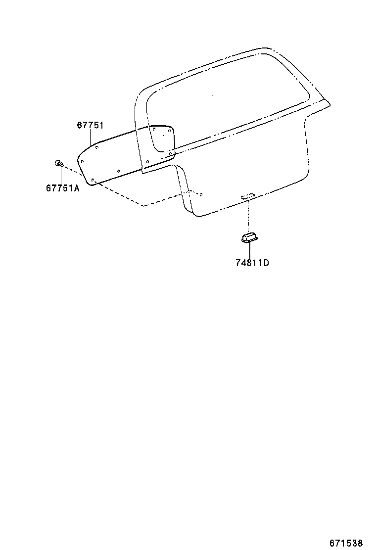  YARIS |  BACK DOOR PANEL GLASS