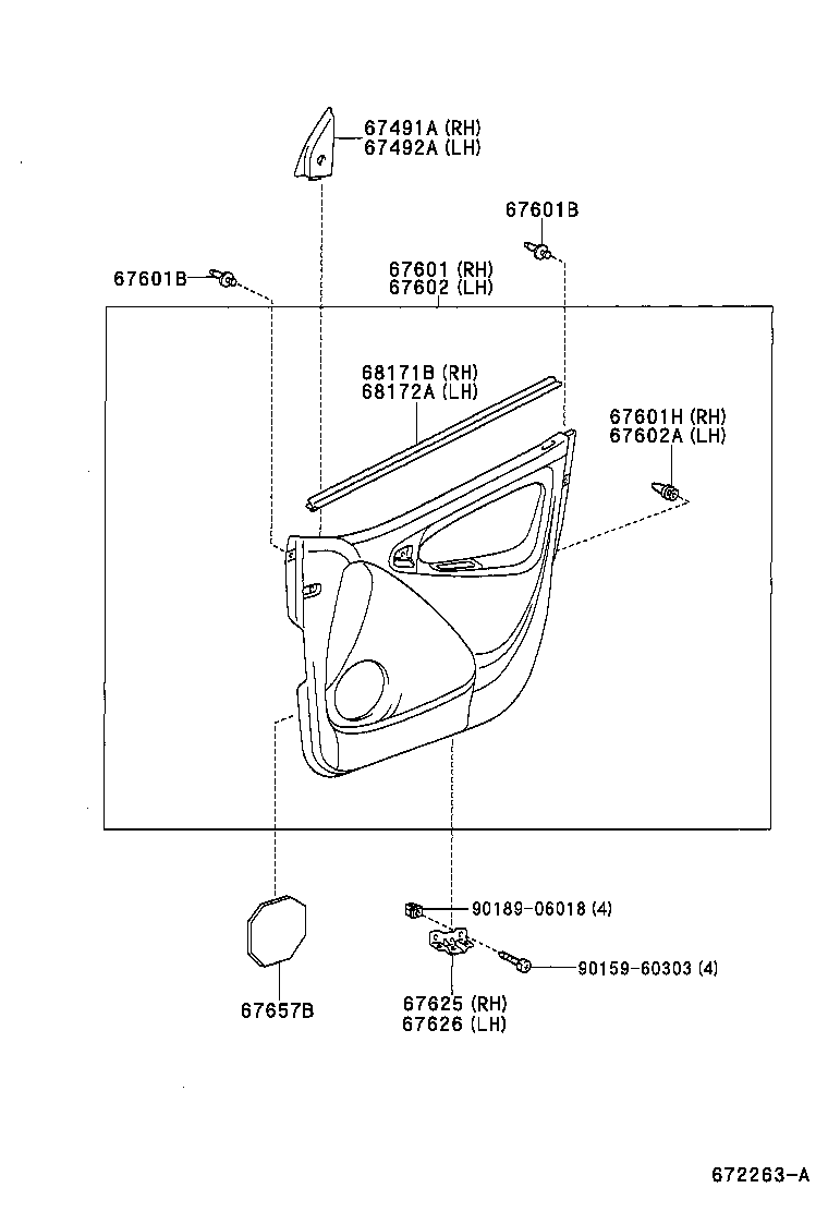  YARIS |  FRONT DOOR PANEL GLASS