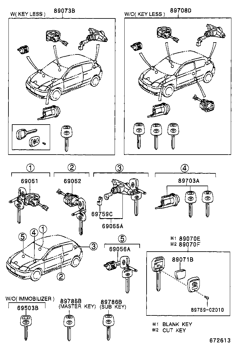  COROLLA |  LOCK CYLINDER SET