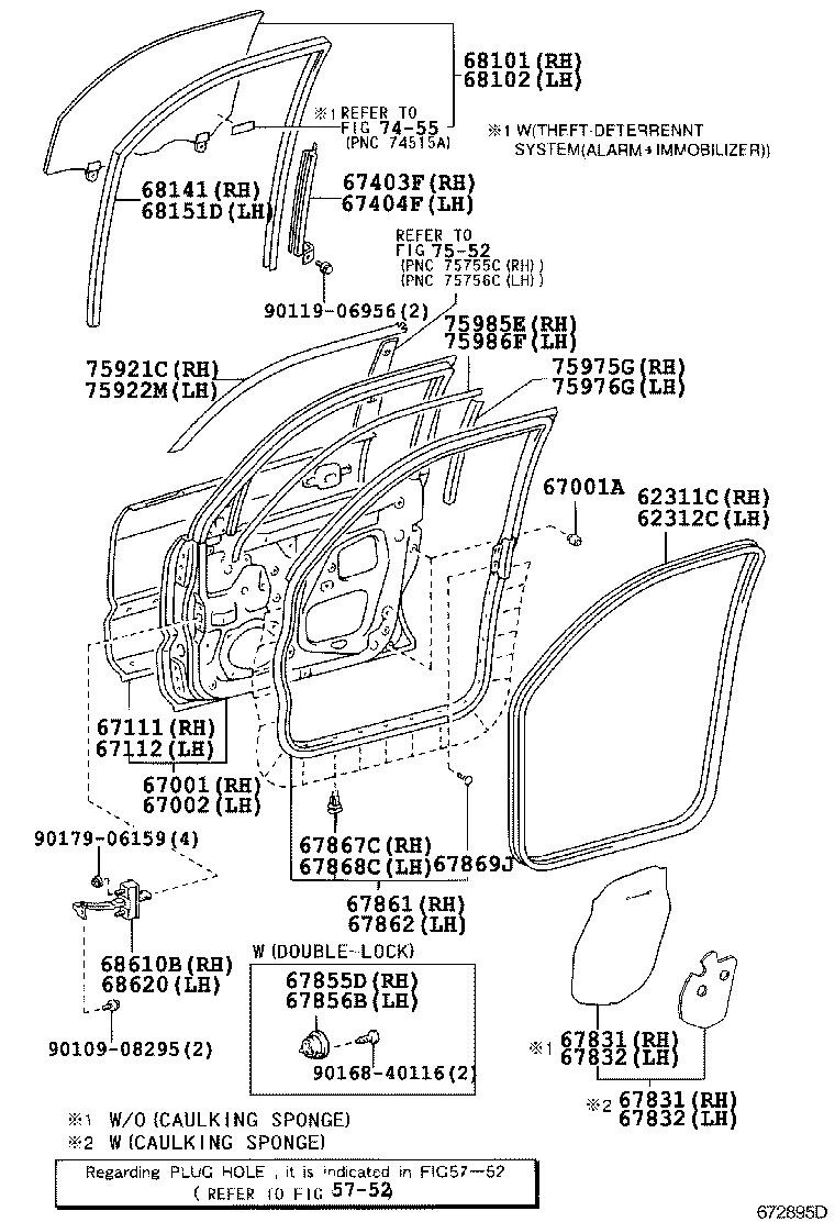  LAND CRUISER 120 |  FRONT DOOR PANEL GLASS