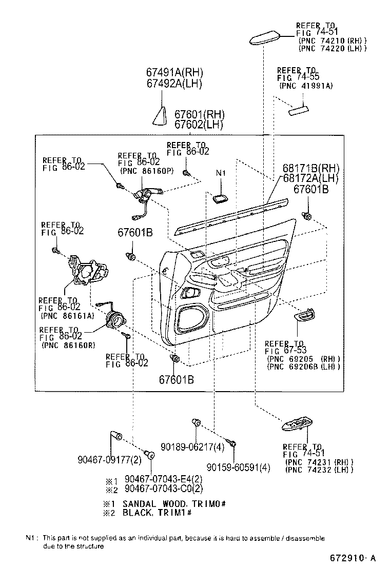  LAND CRUISER 120 |  FRONT DOOR PANEL GLASS