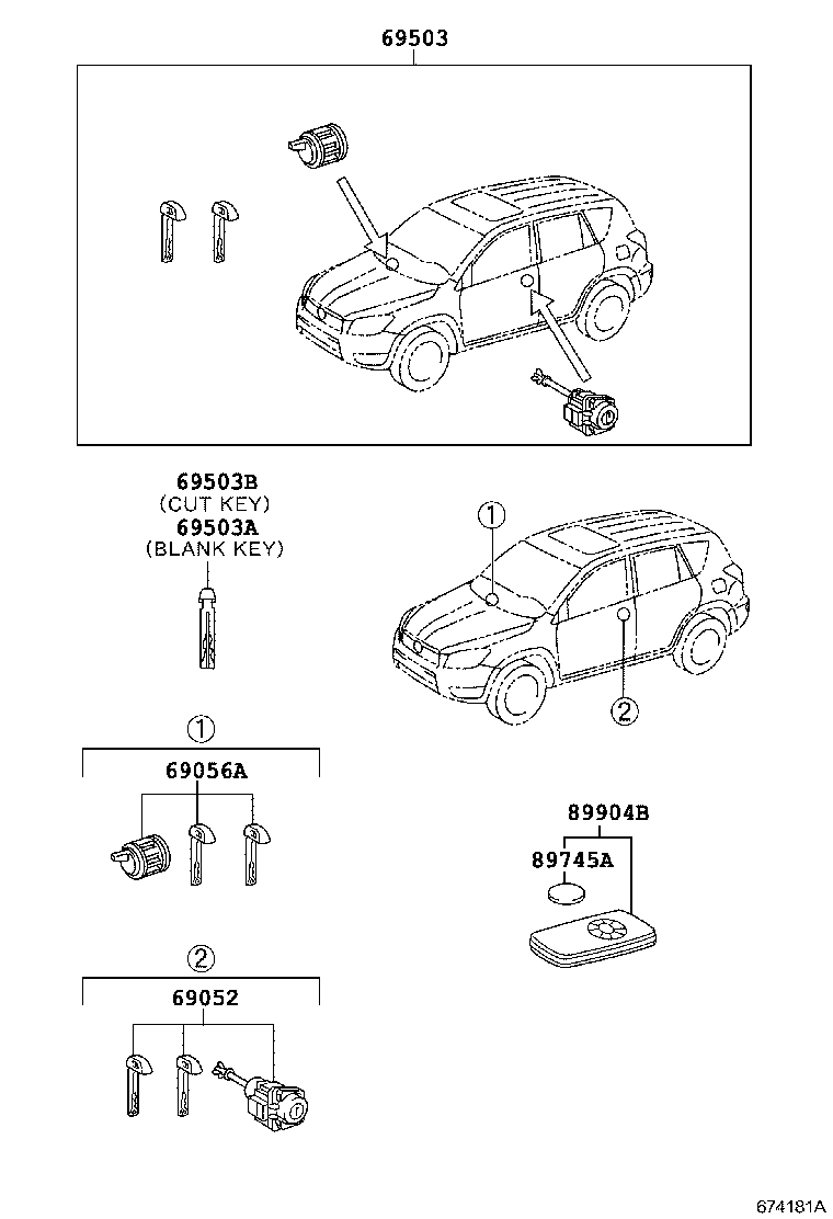  RAV4 |  LOCK CYLINDER SET