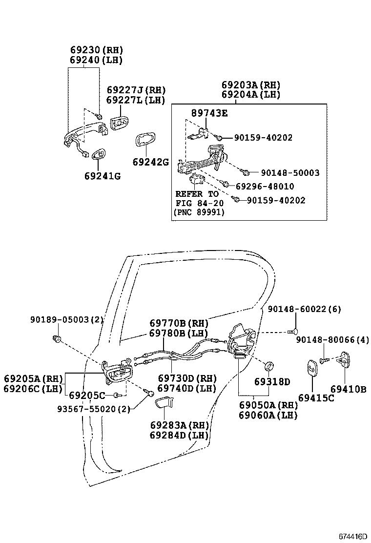  GS450H |  REAR DOOR LOCK HANDLE