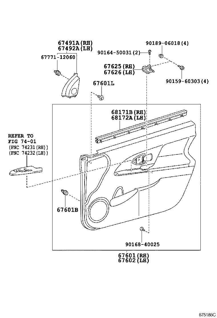  URBAN CRUISER |  FRONT DOOR PANEL GLASS