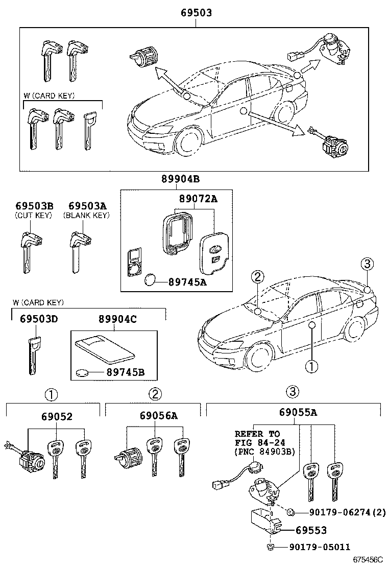  IS F |  LOCK CYLINDER SET