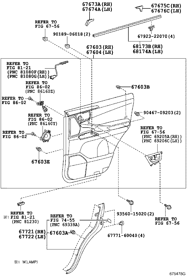  LX570 |  REAR DOOR PANEL GLASS