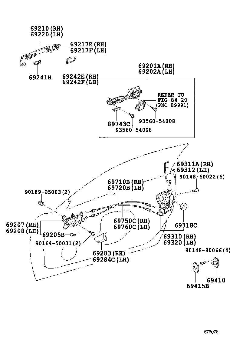  IS250C |  FRONT DOOR LOCK HANDLE