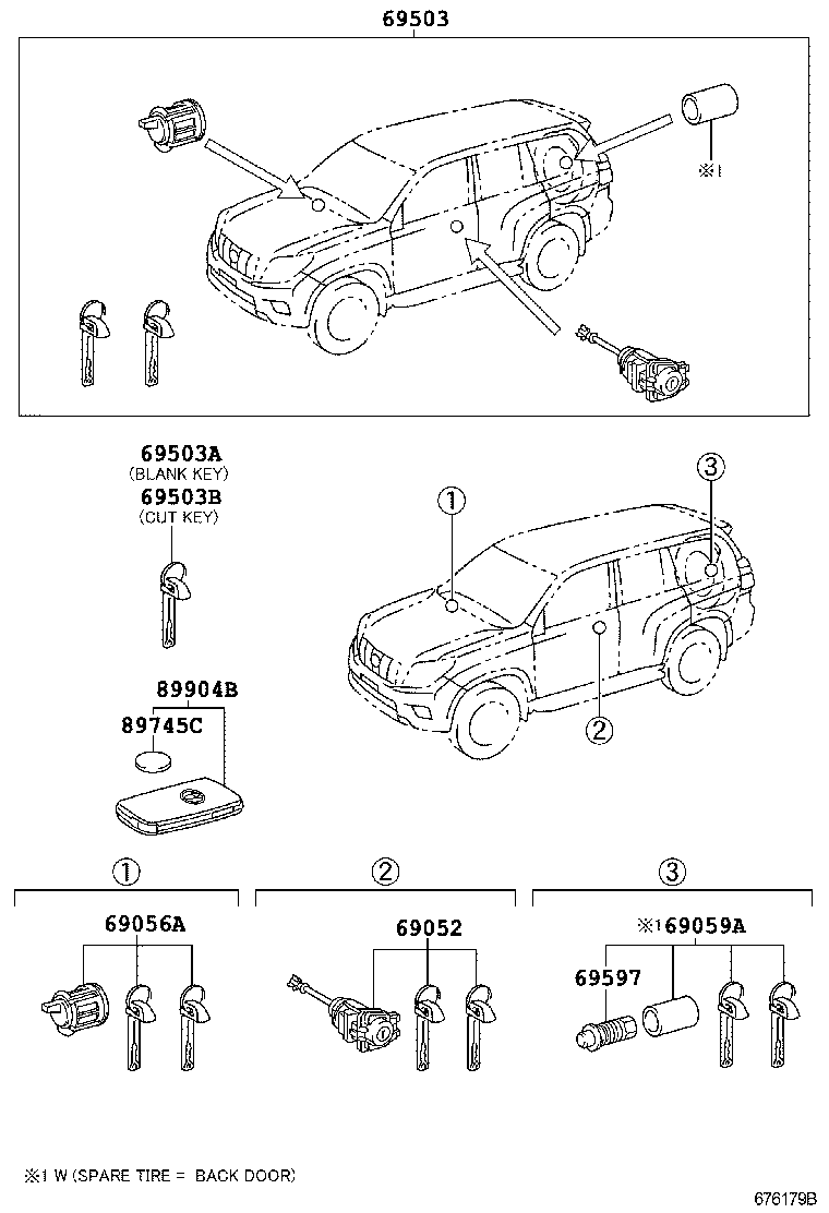  LAND CRUISER 150 |  LOCK CYLINDER SET