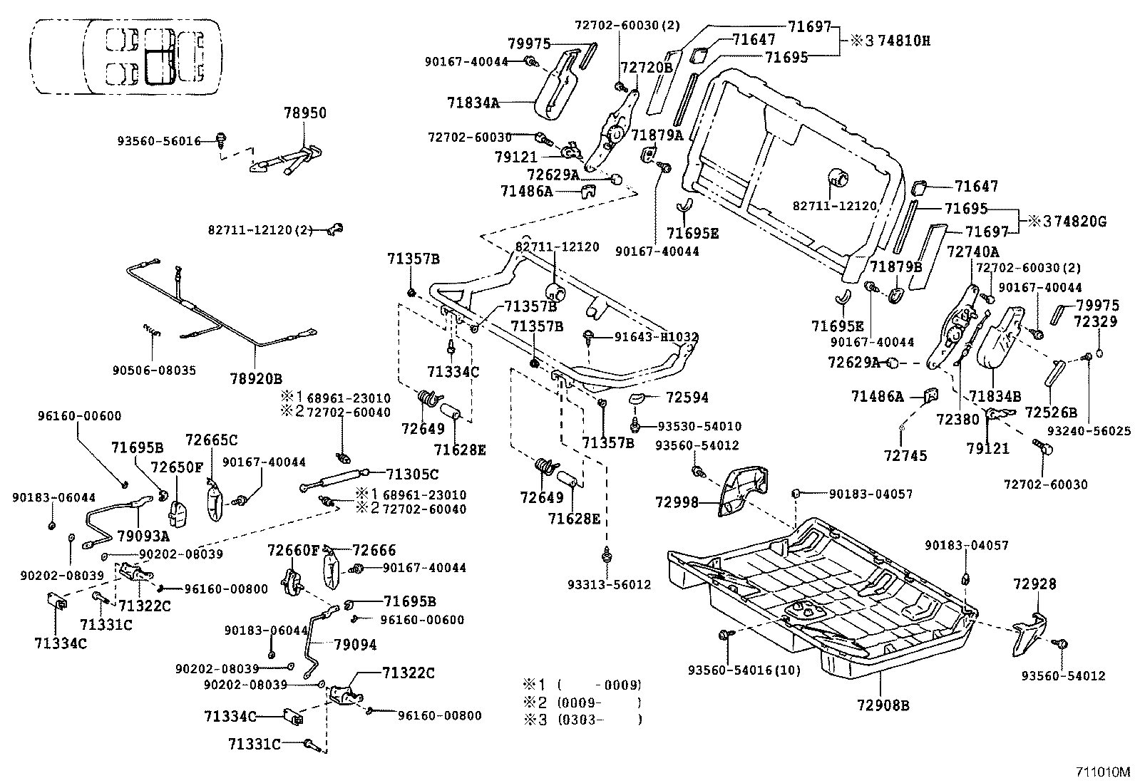  LAND CRUISER 100 105 |  SEAT SEAT TRACK