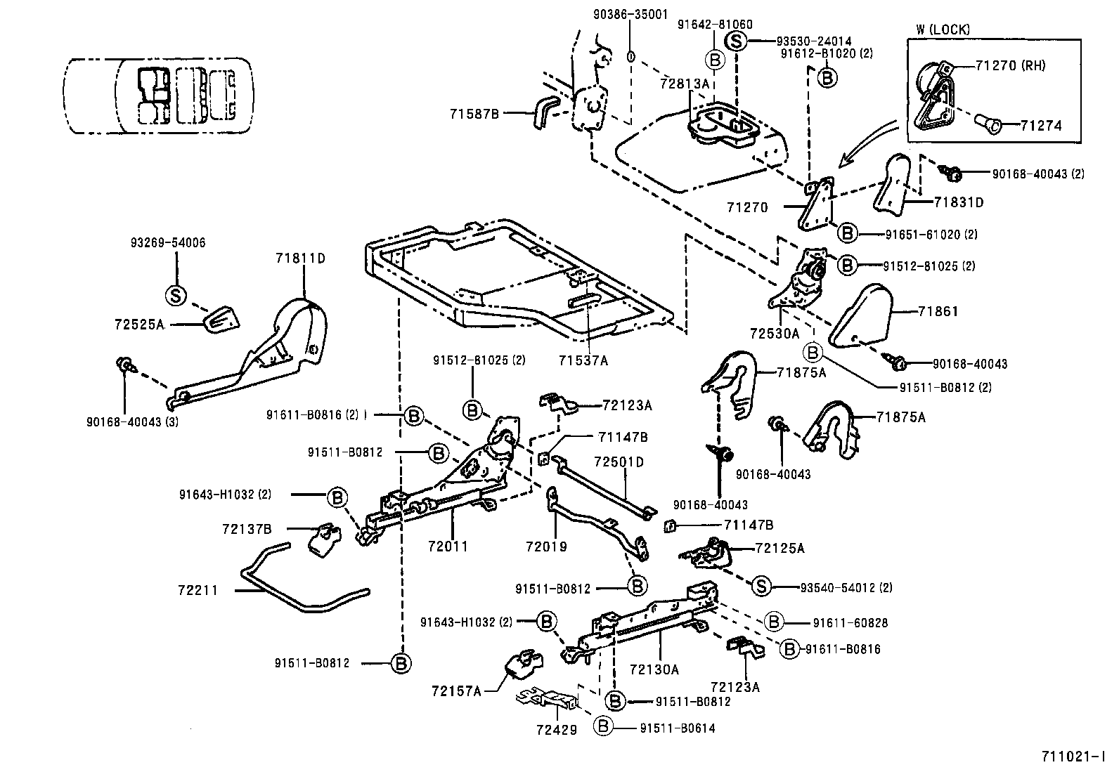  LAND CRUISER 100 105 |  SEAT SEAT TRACK