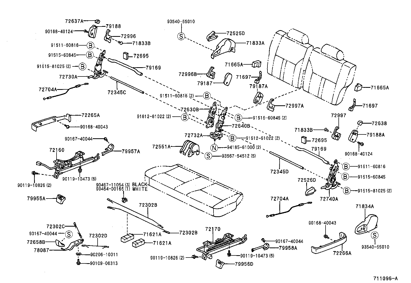  PICNIC |  REAR SEAT SEAT TRACK