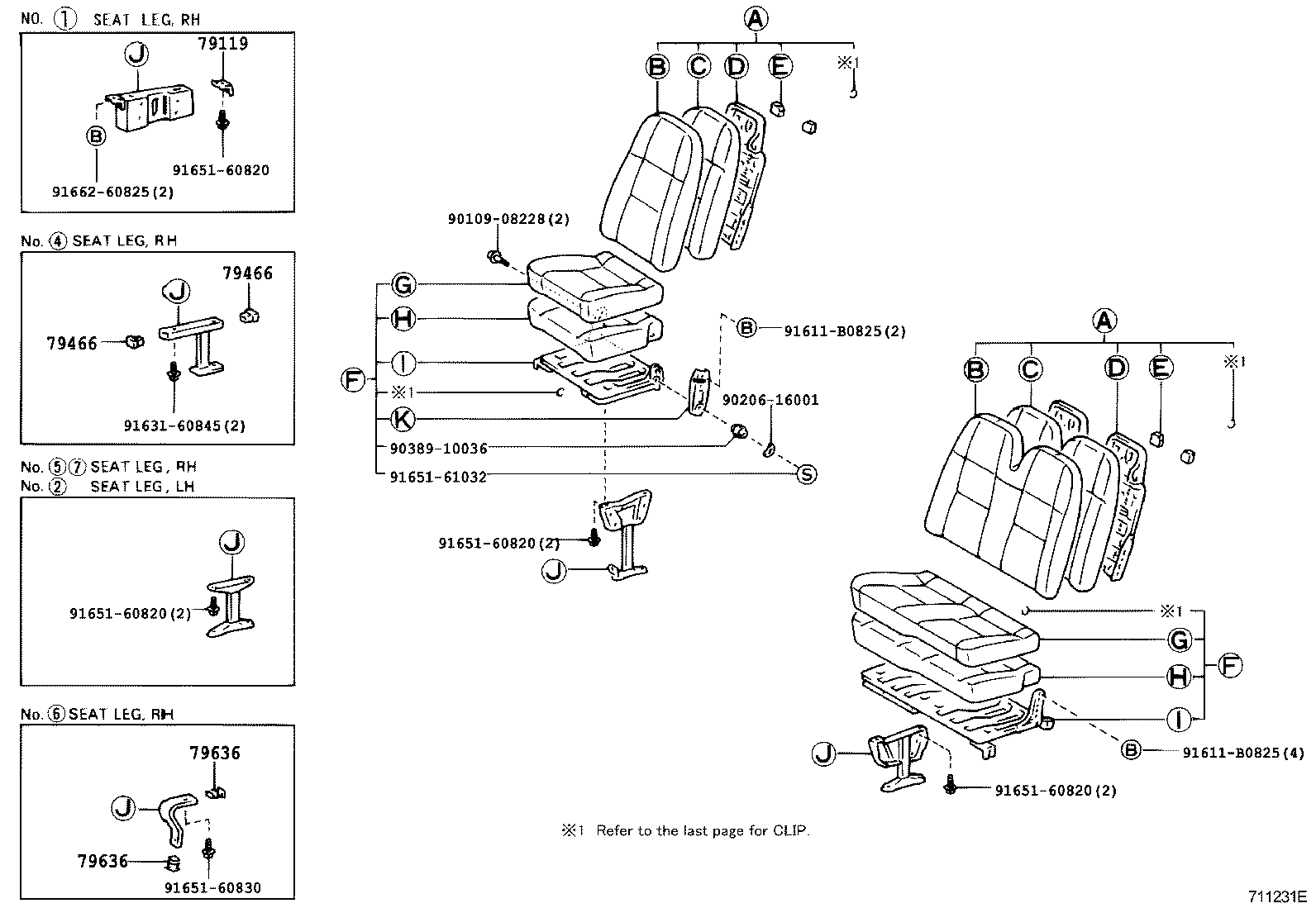  COASTER |  SEAT SEAT TRACK