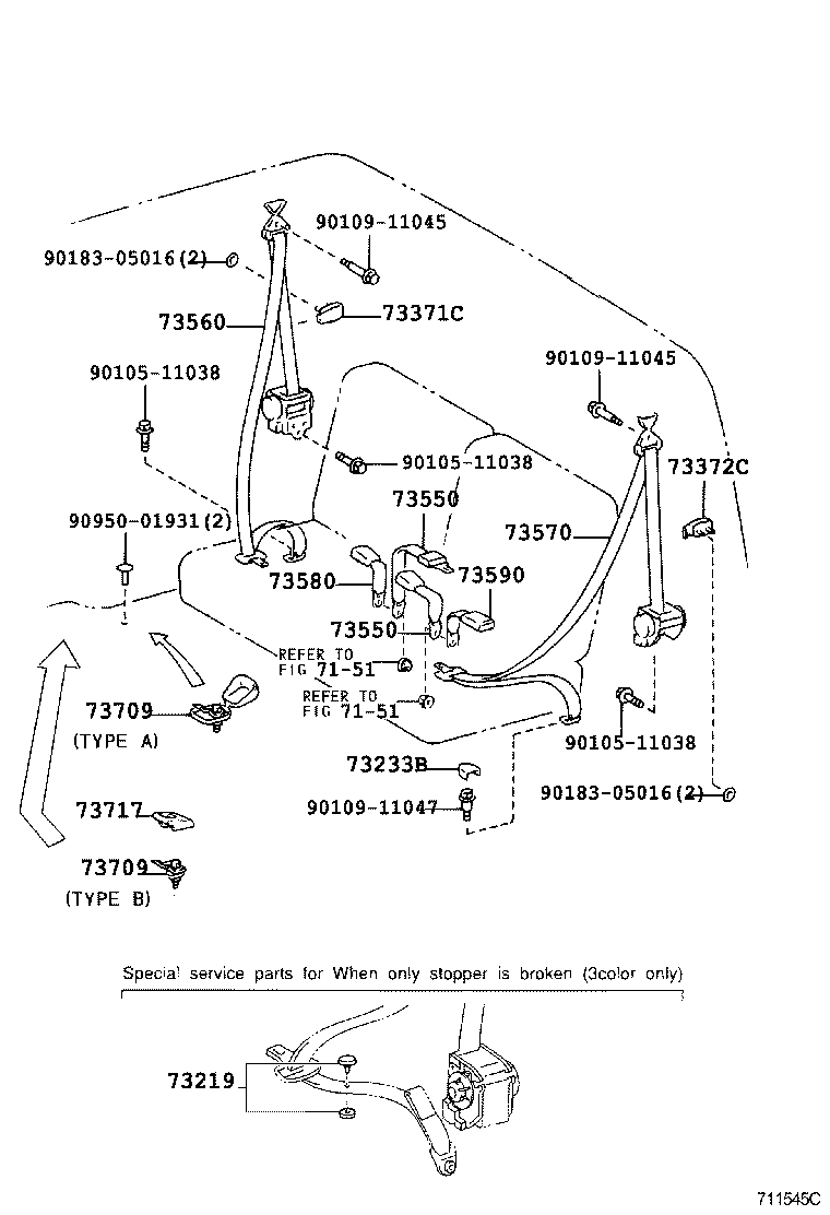  LAND CRUISER 100 105 |  SEAT BELT
