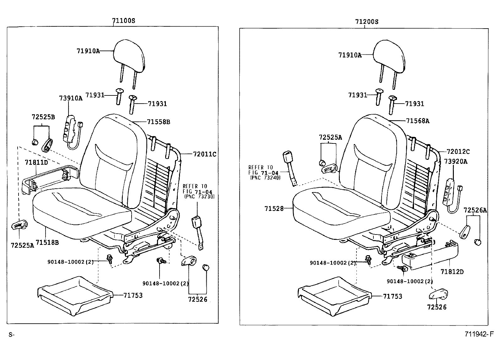  YARIS |  FRONT SEAT SEAT TRACK