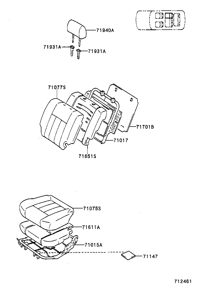  LAND CRUISER 100 105 |  SEAT SEAT TRACK