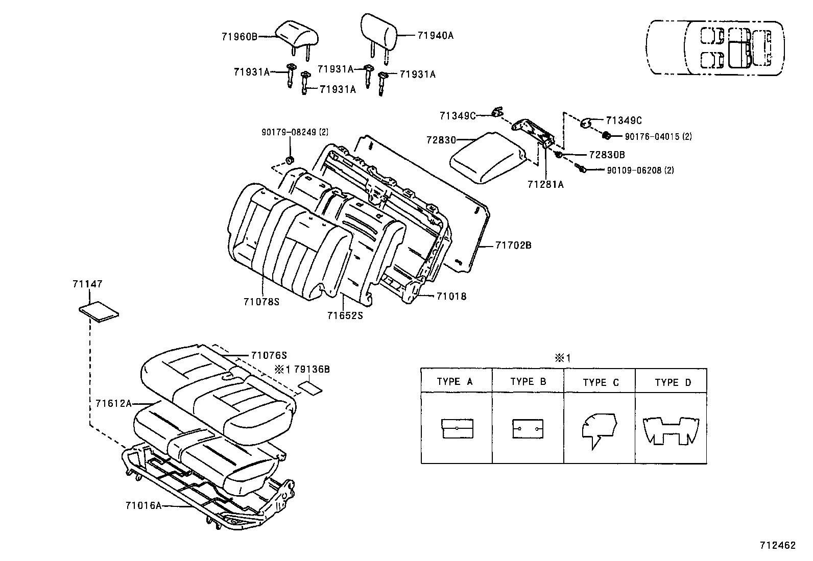  LAND CRUISER 100 105 |  SEAT SEAT TRACK