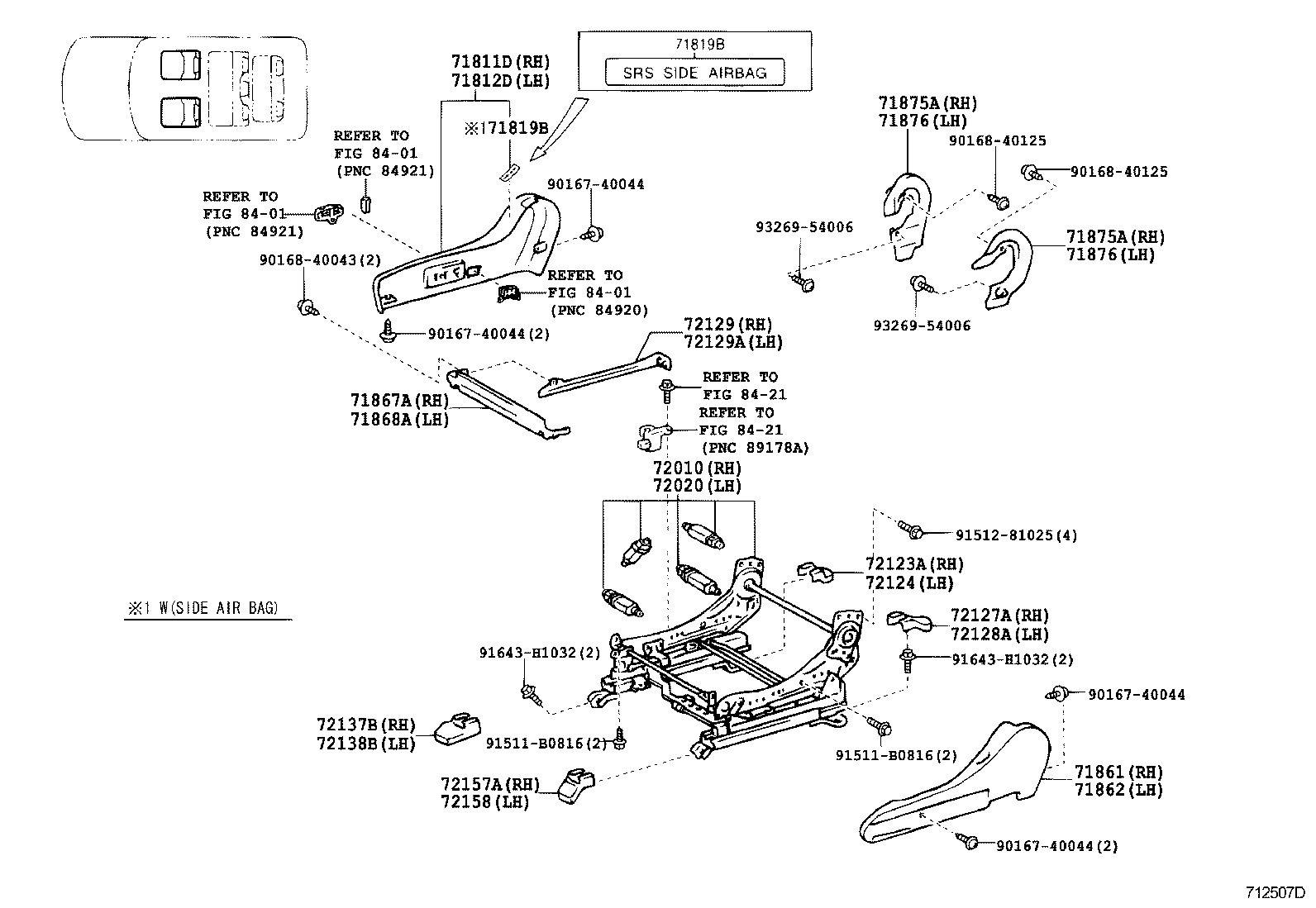  LAND CRUISER 100 105 |  SEAT SEAT TRACK