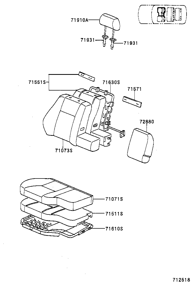  LAND CRUISER 100 105 |  SEAT SEAT TRACK