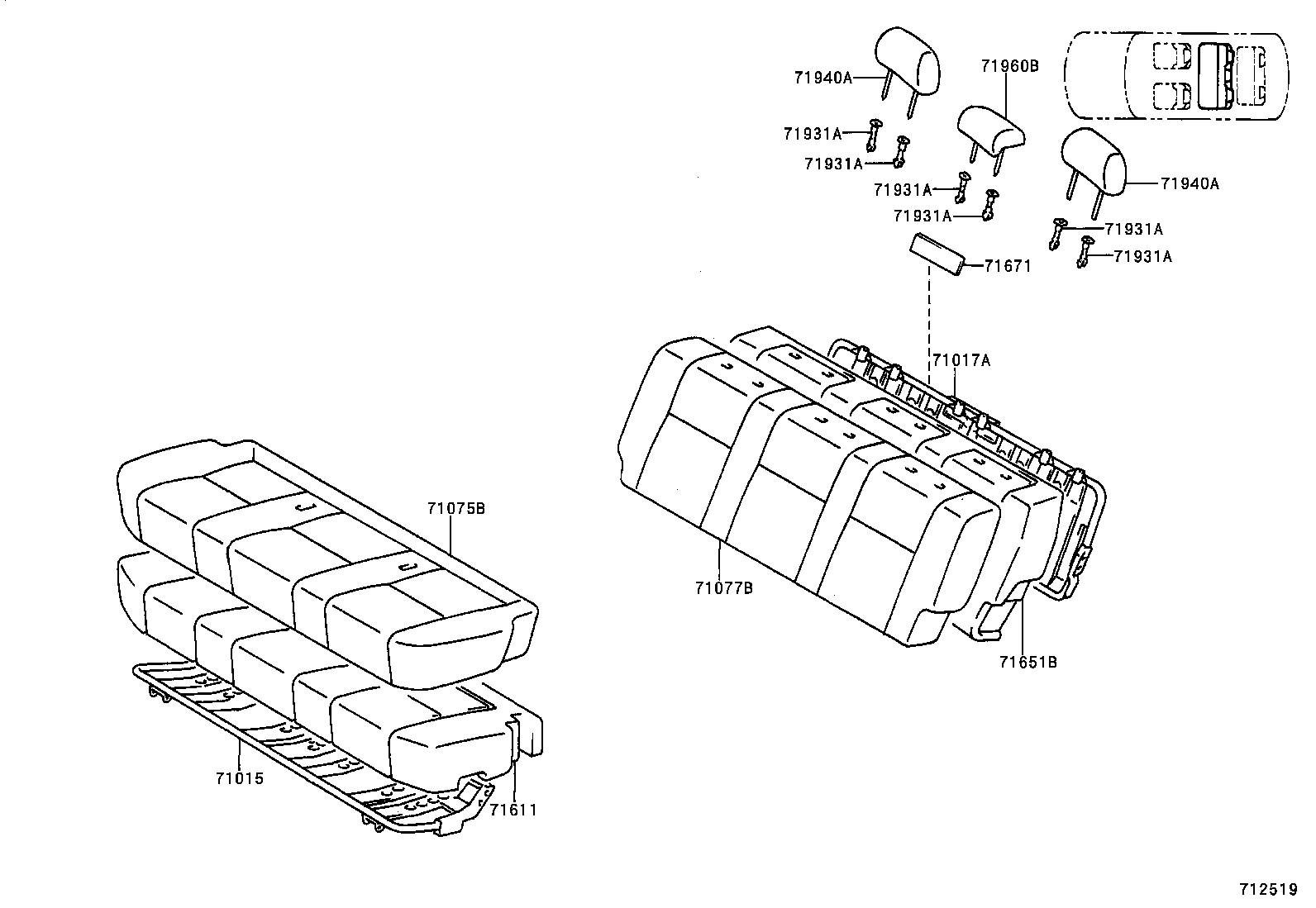  LAND CRUISER 100 105 |  SEAT SEAT TRACK