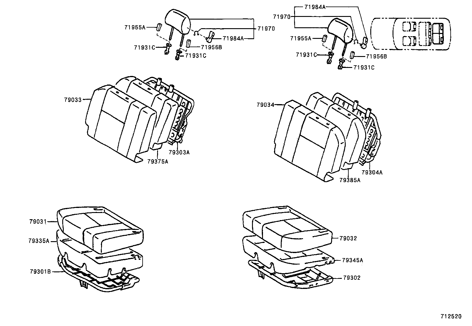  LAND CRUISER 100 105 |  SEAT SEAT TRACK