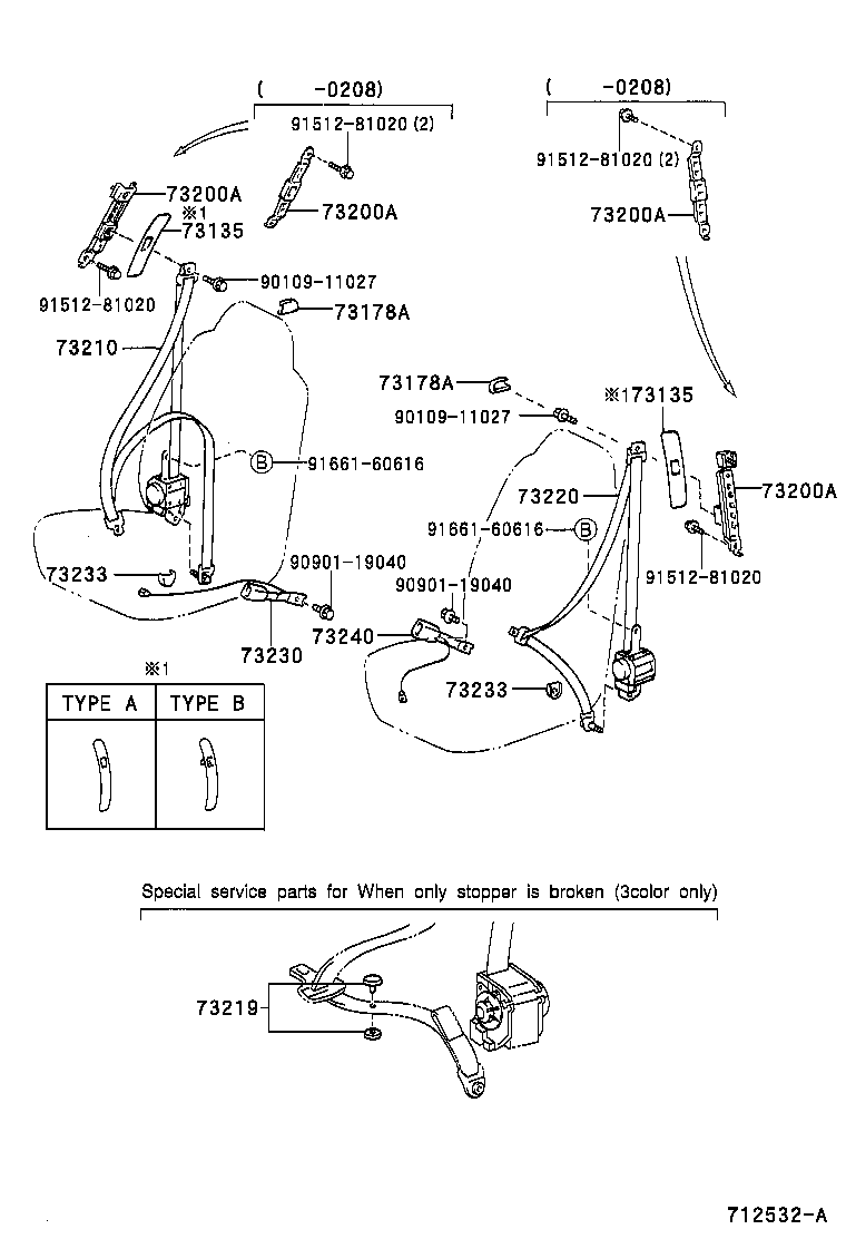  LAND CRUISER 100 105 |  SEAT BELT