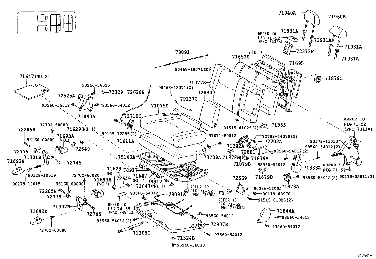  LAND CRUISER 120 |  SEAT SEAT TRACK