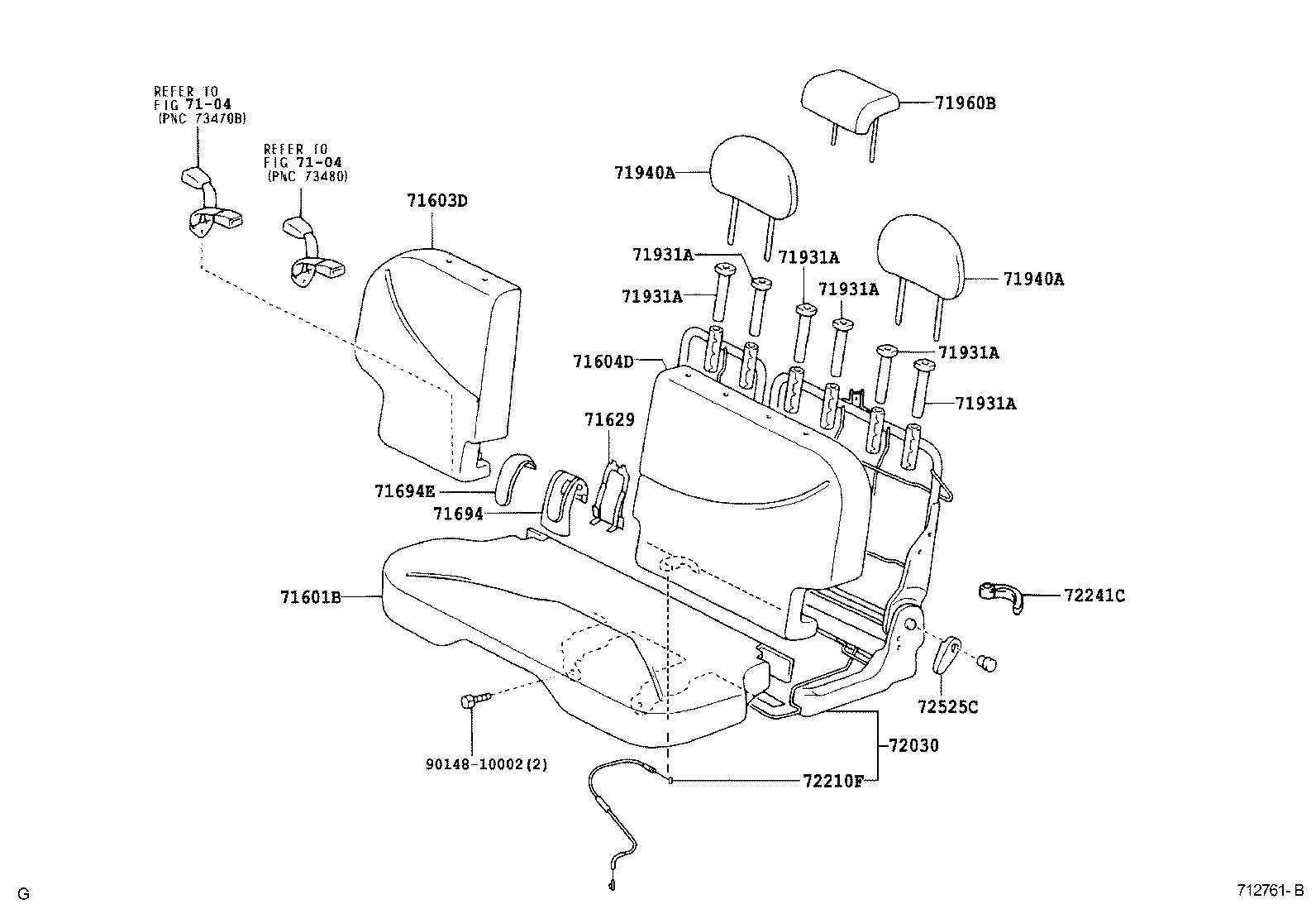  YARIS |  REAR SEAT SEAT TRACK