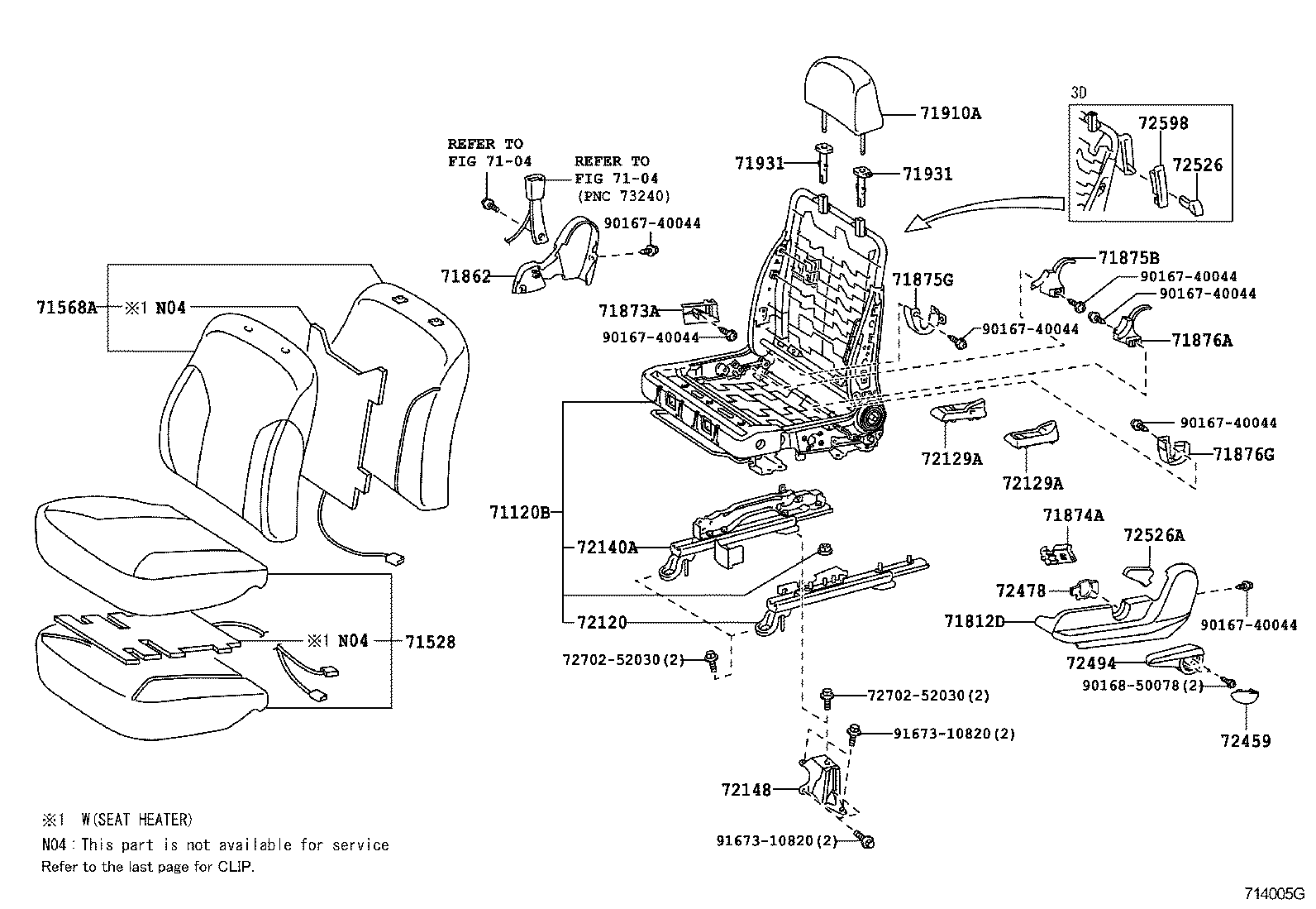  YARIS |  FRONT SEAT SEAT TRACK