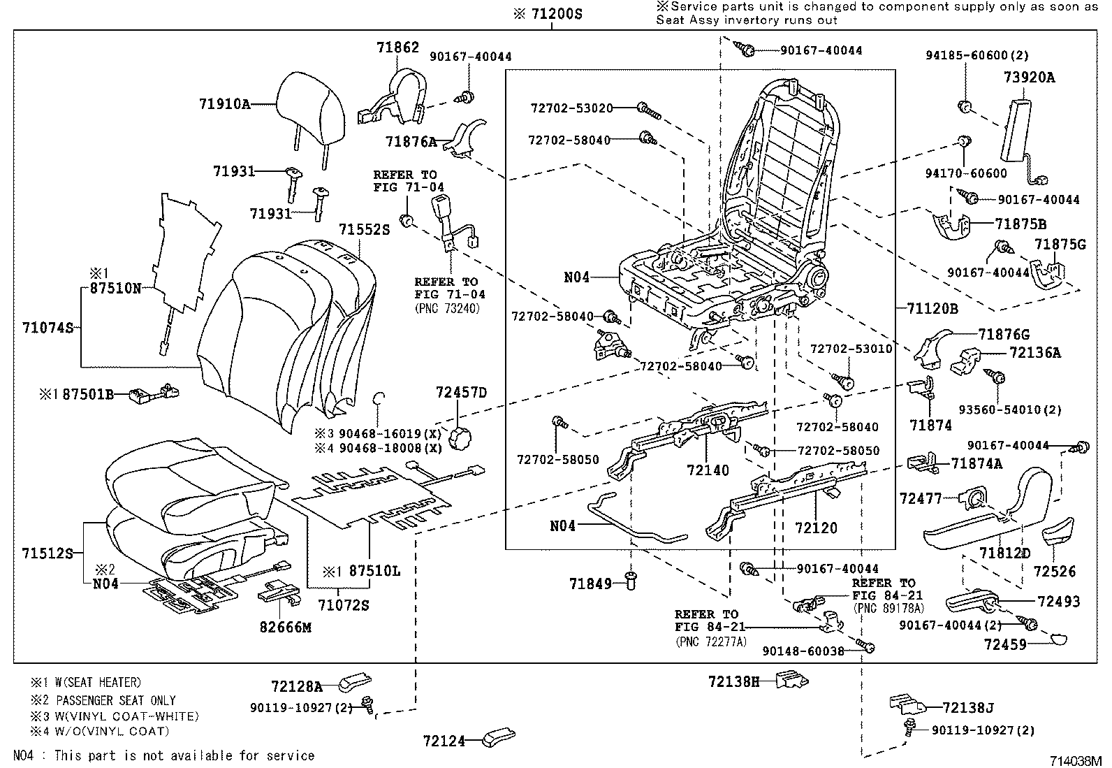  IS250 350 2 D |  FRONT SEAT SEAT TRACK