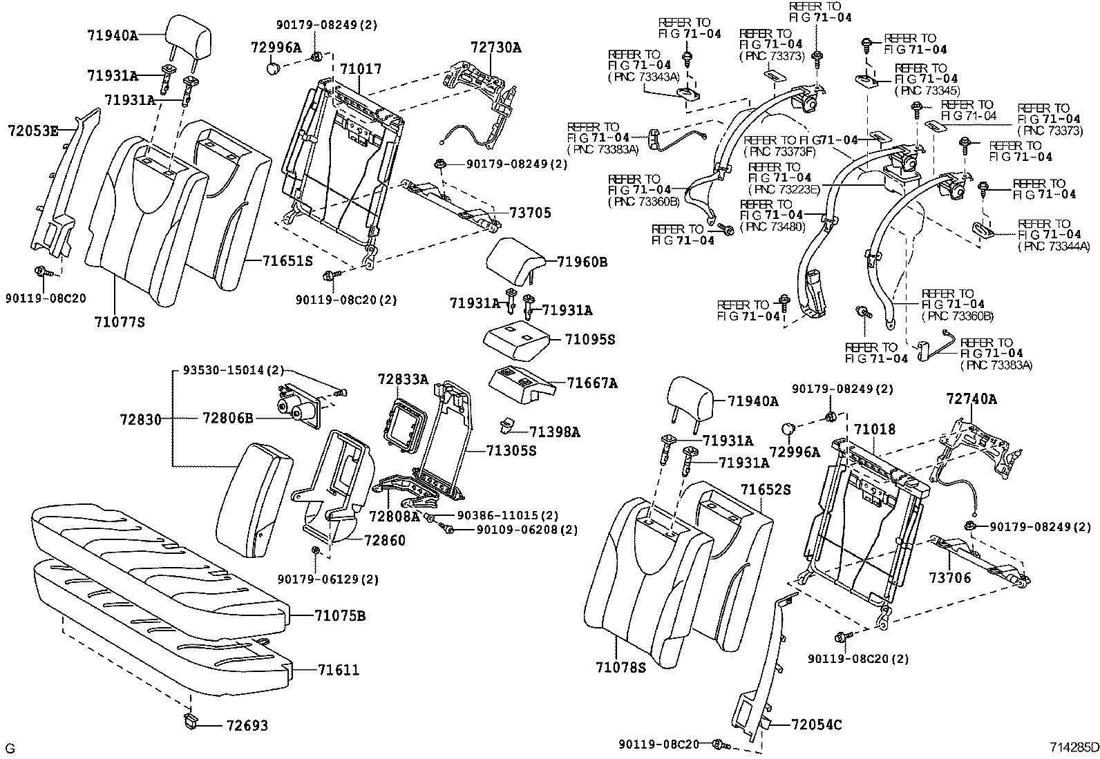  CAMRY |  REAR SEAT SEAT TRACK