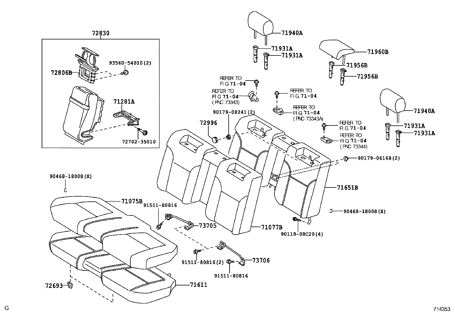  GS450H |  REAR SEAT SEAT TRACK