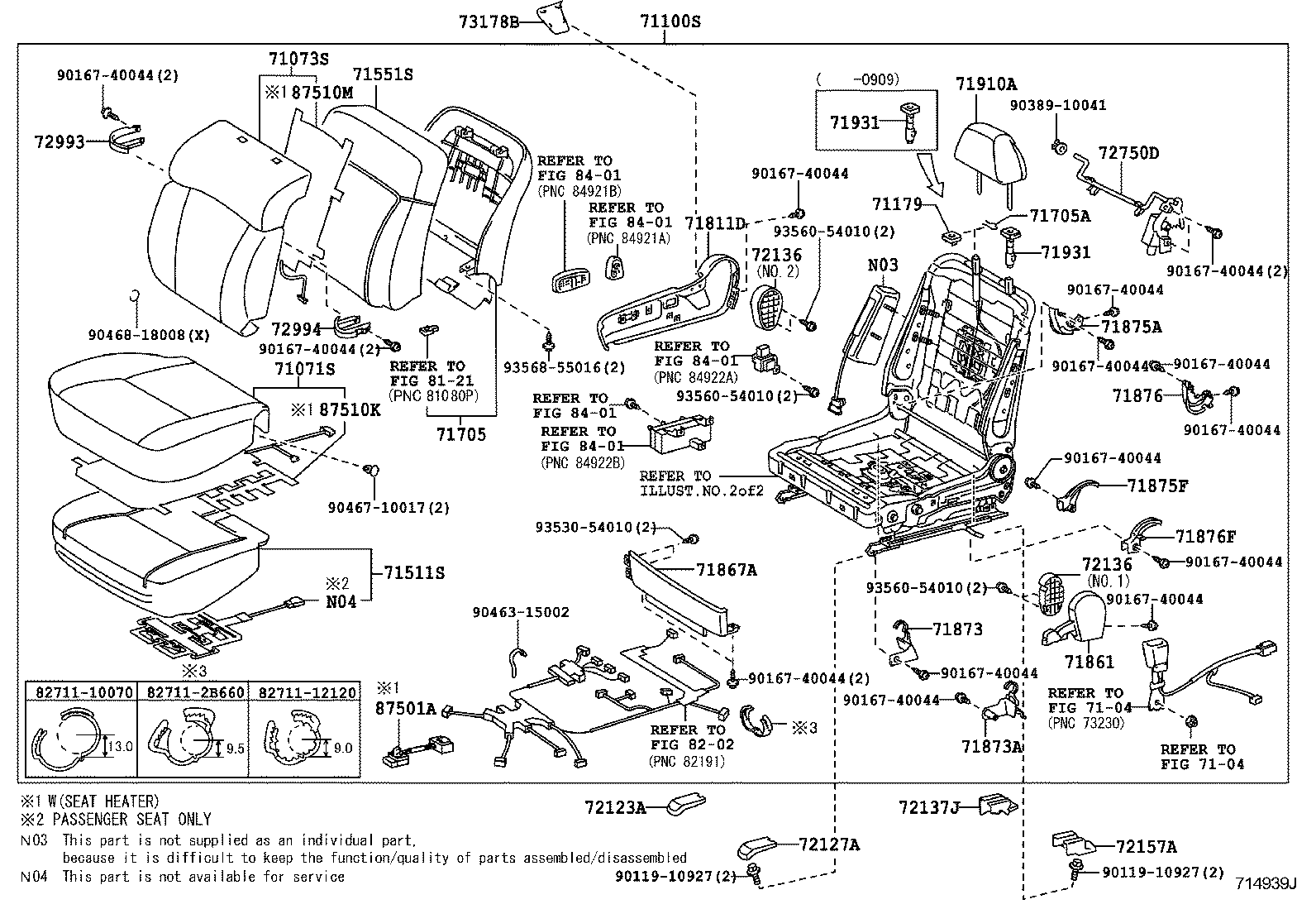  GS450H |  FRONT SEAT SEAT TRACK