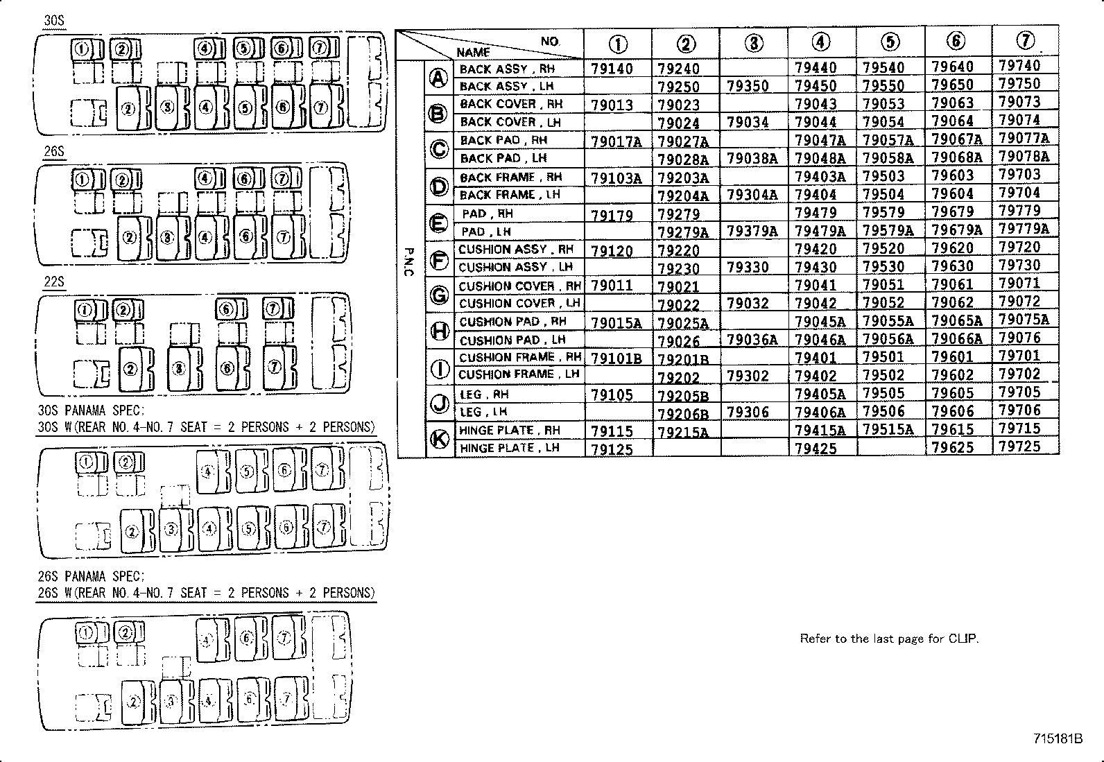  COASTER |  SEAT SEAT TRACK