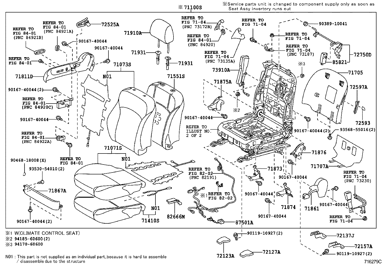  IS250C |  FRONT SEAT SEAT TRACK