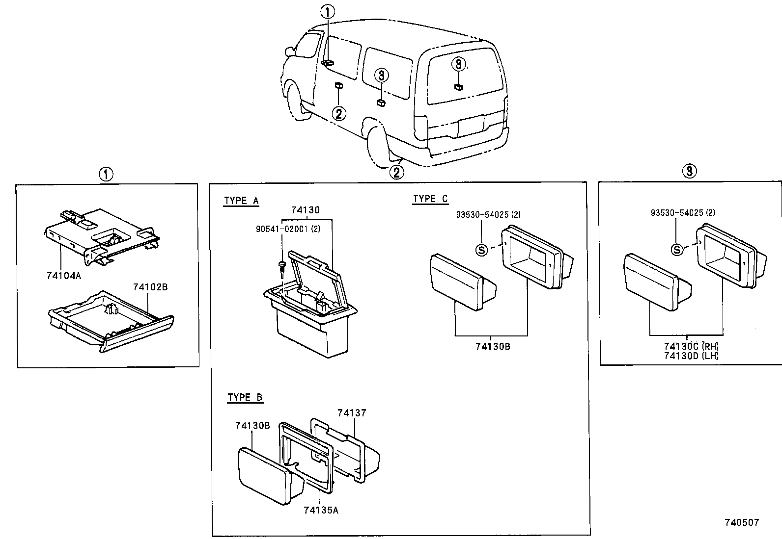  HIACE HIACE S B V |  ASH RECEPTACLE